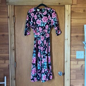Vintage My Michelle rose floral dress